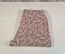 womens MICHELE jeans stretchy brown equestrian horseriding stirrup pattern Size UK 12 EU 38 regular slim line