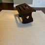 Rustic elm rocking stool Image 3