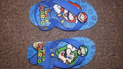 Super Mario Flip Flops Toddlers