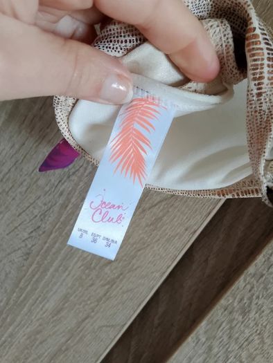 Rose gold bikini top size 34