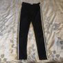 Black stretchy jeans with white stripes, size S, like new Image 4