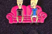 Beavis and butthead, pin back badge.