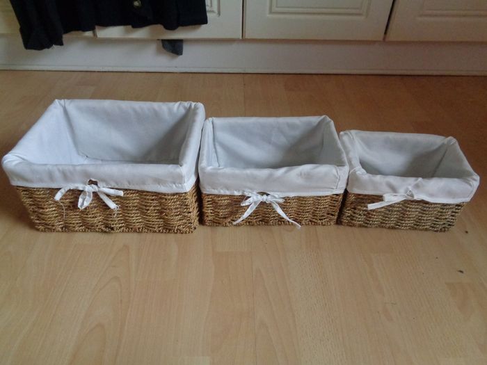 Set of 3 Wicker Baskets for Sale