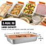 6 Pack Full Size Steam Table Pans - 13L Capacity - Stainless Steel - Deep Design 20.9 x 12.8 x 3.9 Inch Image 4