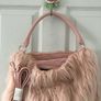 New Look Fuzzy Furry Fluffy Pink Handbag Large Image 4