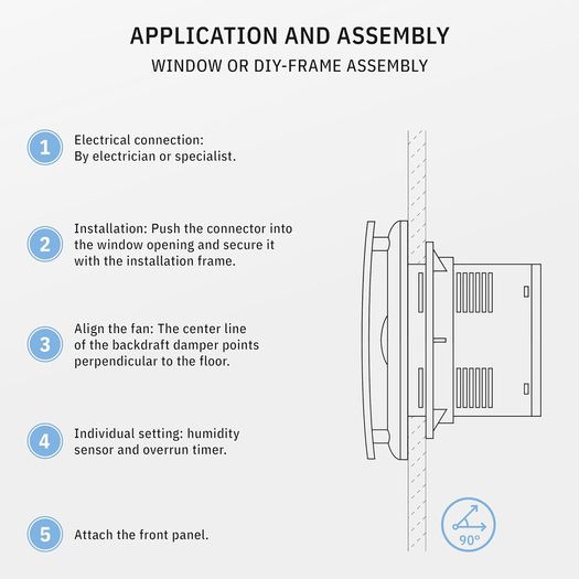 Breeze Bathroom Fan Extractor 4 Inch 100mm Bathroom Extractor Fan With ...