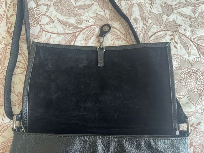 Black leather bag