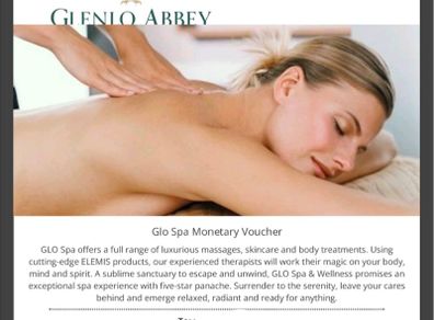 100euro Voucher for Glenlo Abbey Spa