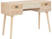Desk with 5 Drawers 114x40x75.5 cm Solid Pinewood