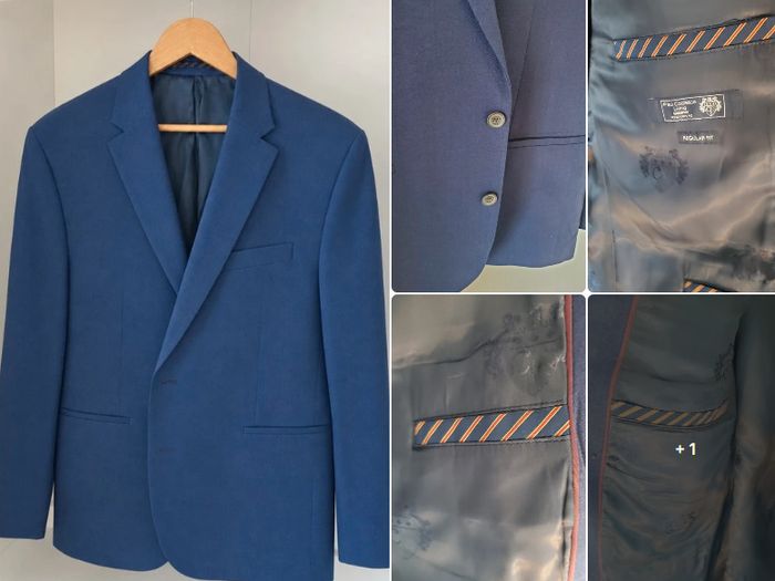 Paul Costelloe Living Mens Royal Blue Blazer - Regular Fit