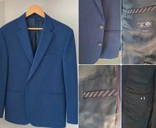 Paul Costelloe Living Mens Royal Blue Blazer - Regular Fit
