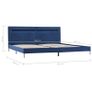 Bed Frame with LED Blue Fabric 150x200 cm Image 9
