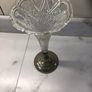 Unique Cone shaped 1950's Flower Vase on EPNS base Image 4