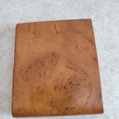 Vintage Antique  circa 1900 Birdseye Maple Burl Wood  Cigarette  Box Soviet Union