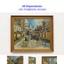 Vintage 1960's original oil painting of a Parisian street(Thierry artist) Image 3