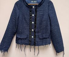 navy tweed blazer