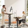 Electric Standing Desk Height Adjustable 120 x 60cm, Sit Stand Desk with 4 Memory Smart Pannel, Home Office Desk with Splice Board Image 3