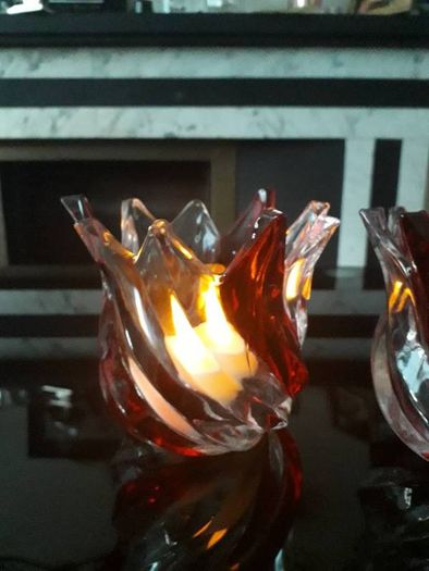 Kilkenny Glass Tealight Holders with 2 Tealights Boxed by Kilkenny Living/Final Price Drop