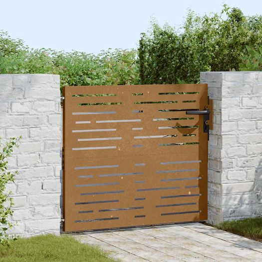 Garden Gate 85 x 75 cm Powder-coated steel Black Lockable