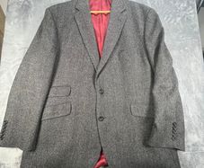 M&S Marks And Spencer Luxury Moon Wool Herringbone Blazer Jacket - Size 48