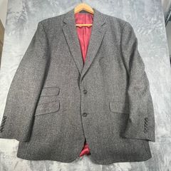 M&S Marks And Spencer Luxury Moon Wool Herringbone Blazer Jacket - Size 48