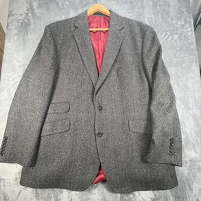 M&S Marks And Spencer Luxury Moon Wool Herringbone Blazer Jacket - Size 48