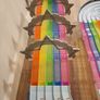 Hot Wheels Mario Kart Rainbow Road Race Track Playset Image 3