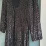 UNSIGNED black sequins and sheer bodycon Sz 8 Image 3