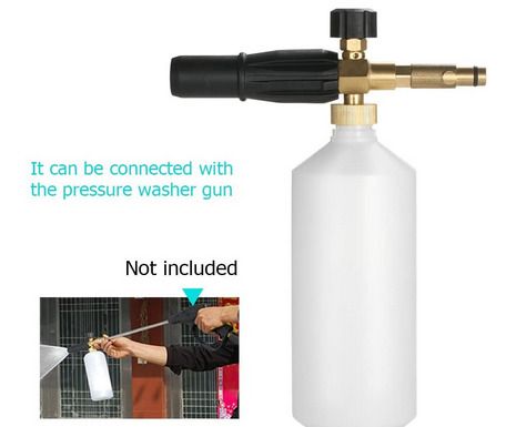 Adjustable Foam Lance 1L Bottle Snow Foam Nozzle Injector Soap Foamer for Car Washer