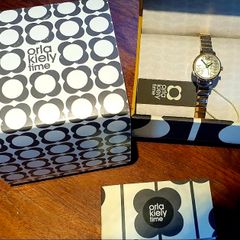 orla kiely gold plated wrist watch