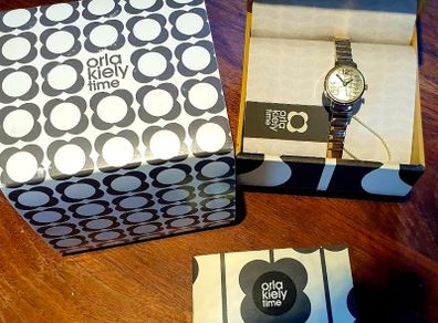 orla kiely gold plated wrist watch