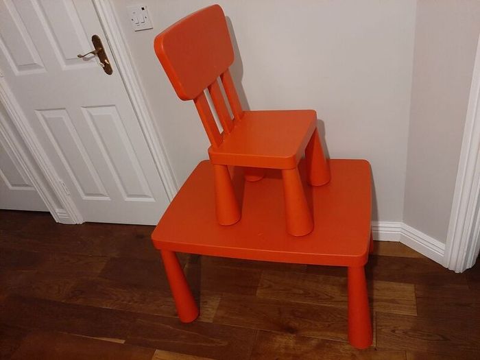 Ikea table and chair