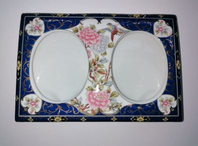 Vintage Porcelain Double Oval Frame