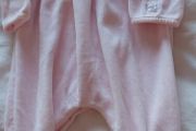 Emile et Rose Pink Velour Babygrow 3 Months (62cm)