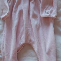 Emile et Rose Pink Velour Babygrow 3 Months (62cm)