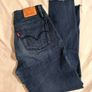 Levis 710 Super Skinny Jeans Size 27 Dark Blue Image 4