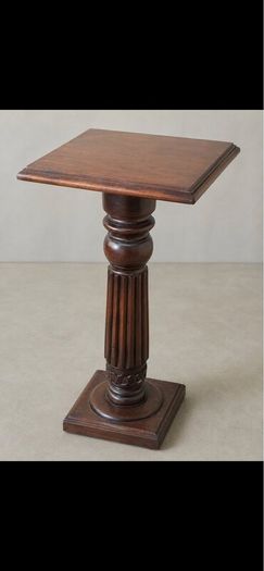 QUICK SALE! Solid Mahogany Pedestal Lamp Table