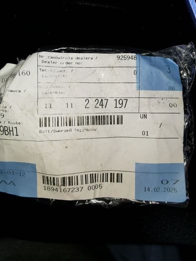 Guide rail bolt for BMW M57 & M47