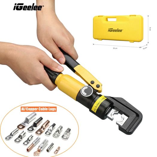 YQK-70 6T Hydraulic Crimping Tool Kit w/ 8 Dies+Carry Case for Wire Lug Cable 4-70mm