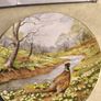 Vintage Royal Doulton Waterside The Pheasant Collectors Plate FOR A HOLDER OR HANGING Image 4