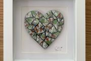 Handmade framed Mosaic Heart