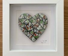 Handmade framed Mosaic Heart