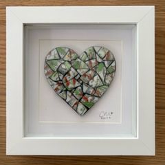 Handmade framed Mosaic Heart