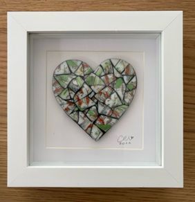 Handmade framed Mosaic Heart