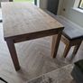 solid wood table and bench Image 3