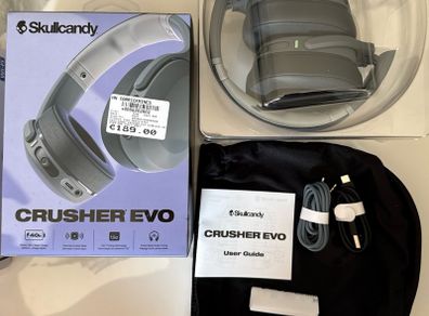 Skullcandy Crusher Evo Wireless Headphones | Grey | Original | Complete in Box