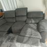 3 Seater Sofa Manual Recliner in Grey Image 4