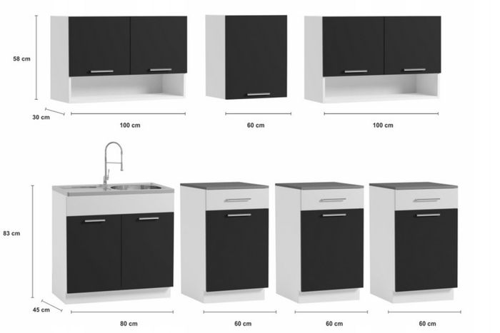 Kitchen for sale-White high gloss 2.6m