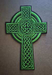 Celtic cross, cloth patch.