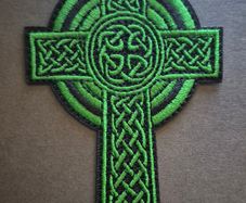 Celtic cross, cloth patch.